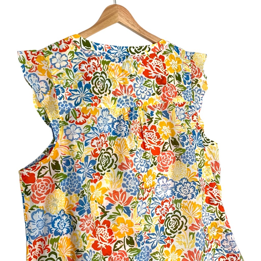 Talbots Plus Blossom Garden Shell Multi Color Flo… - image 4